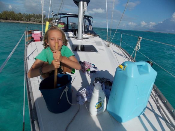 Cole's turn to do the laundry.