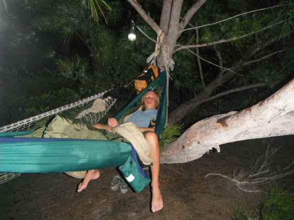 Cole & Mark camped out in hammocks on Stocking Island one evening.  Thanks for the hammock Petra!  It has been put to good use.