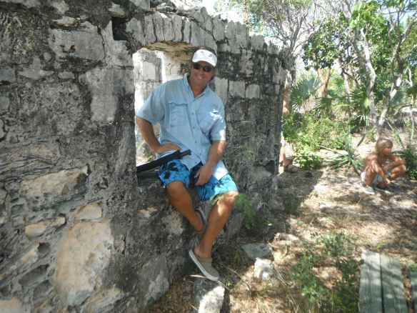 Mark at the plantation ruins.
