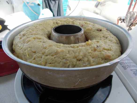 Apple coffee cake almost done.