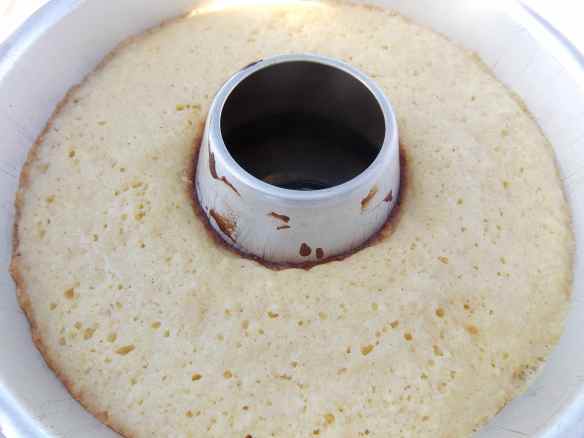 Finished cake before putting the topping on.