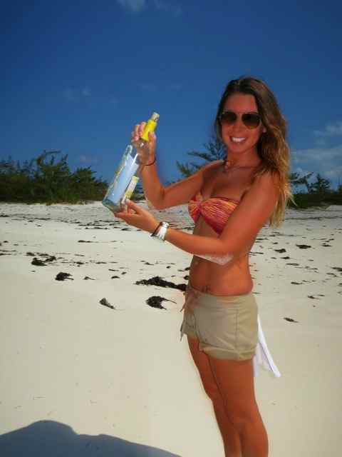 Katie who found my message at Hawksbill Cay.