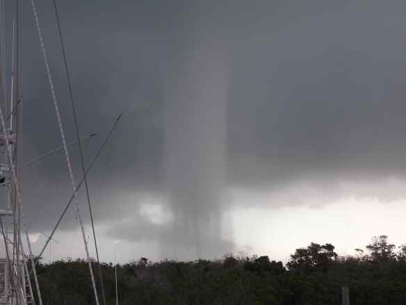 Water spout we saw off the back of our boat on Green Turtle Cay, Abacos, Bahamas.