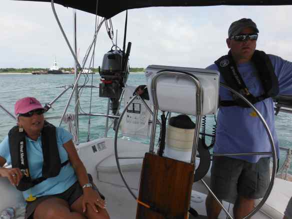 John and Marty enjoying a sail on Truansea.
