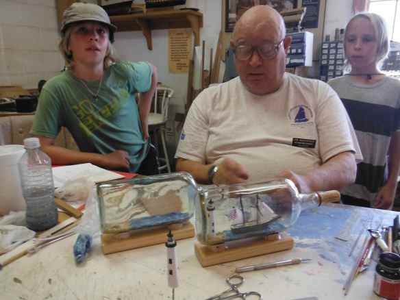 The man who puts the ship in the bottle!