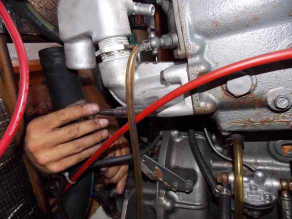 Installing new elbow.