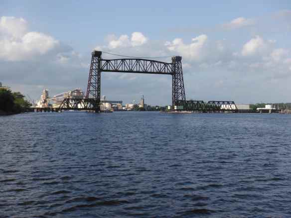 The first lift bridge we came to approaching Norfolk.