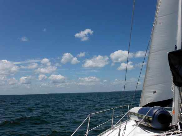 A beautiful day sailing Truansea across the Chesapeake Bay.