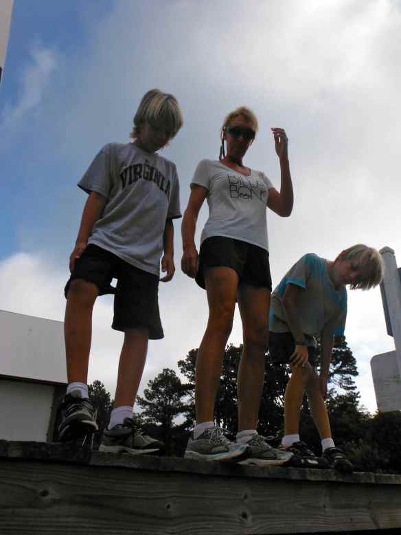 Feeling a little wobbly with our footwear on.