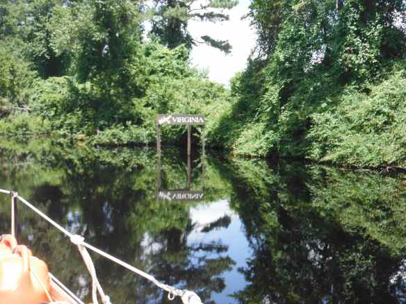 Crossing into Virginia on the ICW.