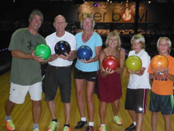 Truansea bowling with Moonshadow.