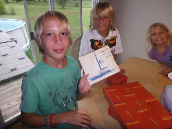 Cole's birthday card from Eleon.