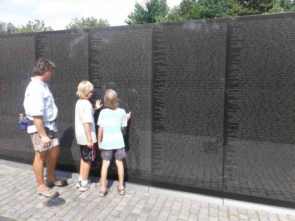 The Vietnam wall was very moving.  People pay their respects and leave everything from photos to motorcycles to honor those lost in the war.
