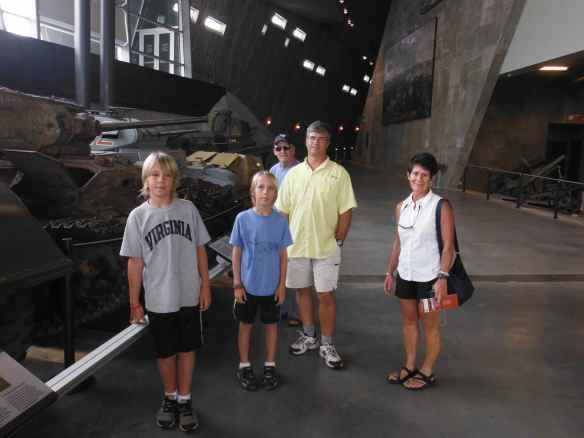 Visiting the Canadian War Museum with Laura and Graeme.